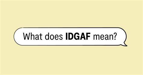 idgaf meaning